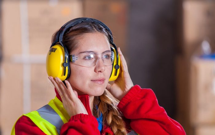 Woman Wearing Safety Gear