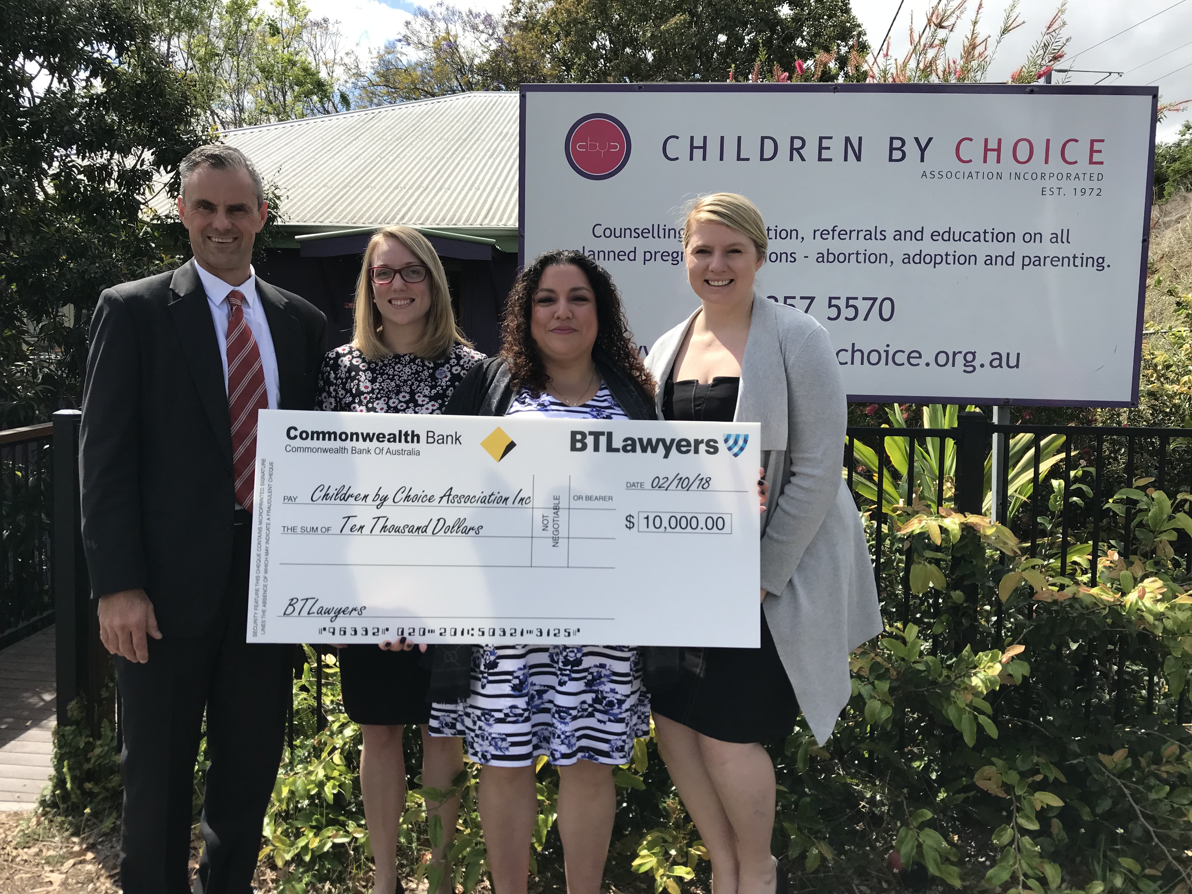 BTLawyers donation to Children by Choice