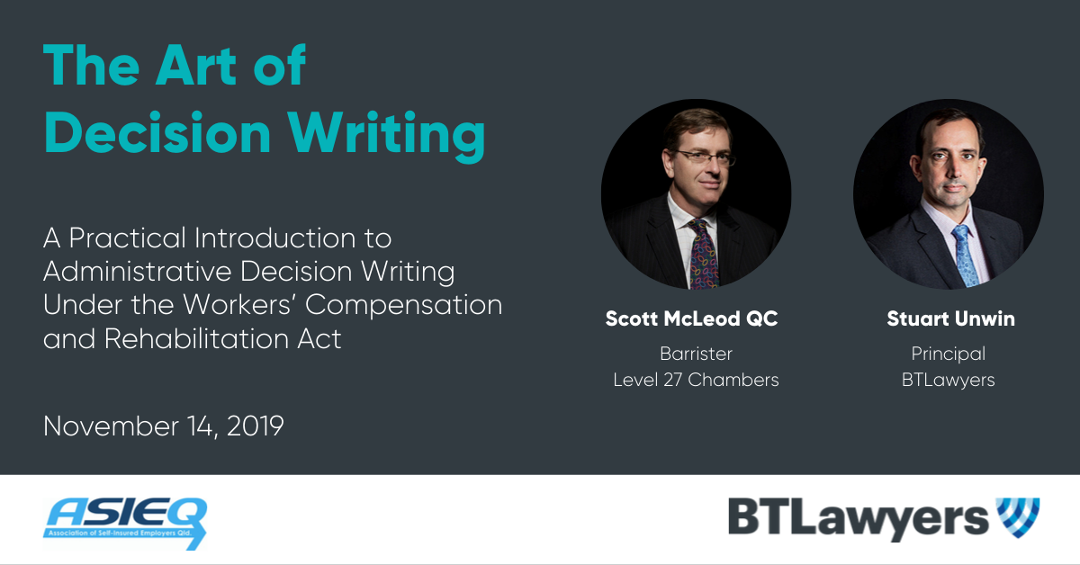 The Art of Decision Writing with Scott McLeod QC